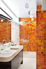 Hostmonster Com Bathroom Interior Design Mosaic Tile Bathroom Wall Orange Bathrooms