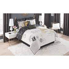 Casa Paris Gold 7 Piece Comforter Set Available In Multiple Sizes Walmart Com In 2021 Comforter Sets Paris Bedding Full Comforter Sets