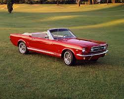 A classic ford mustang convertible in red color parked out of the city. Hd Wallpaper 1966 Convertible Ford Mustang Wallpaper Flare