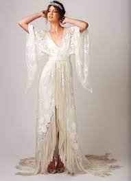 18 Romantic Bomemian Chic Summer Wedding Dresses For The Modern Boho Princess Fringe Wedding Dress Wedding Dresses Boho Wedding Dress