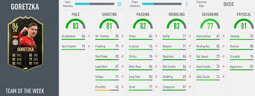Leon goretzka fifa 20 stats. Fifa 20 Fut Team Of The Week 20 Goretzka Operation Sports