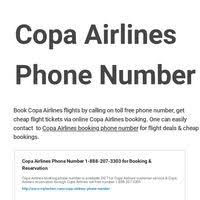 Infographic Copa Airlines Phone Number Phone Numbers Airlines Phone