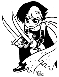 New cover art by me. Scott Pilgrim Color Edition Vol 2 Lineart Knives Chau Scott Pilgrim Comic Scott Pilgrim Icons Scott Pilgrim