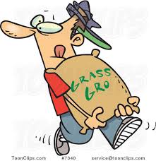 Cartoon Landscaper Carrying A Bag Of Fertilizer 7340 By Ron Leishman Hope you enjoyed and would practice yo. bag of fertilizer 7340 by ron leishman