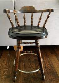 Learn a variety of ways to use this piece of equipment at your gym. Vintage Swivel Captain S Style Wooden Chair Bar Stool Ebay Link Bar Stools Wooden Chair Stool