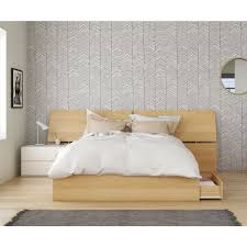 Nexera elephant 3 piece queen size bedroom set, bark grey. Nexera Bali 3 Piece Queen Size Bedroom Set Natural Maple White The Home Depot Canada