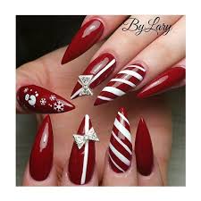 27 Christmas Nail Designs Festive Nail Art Ideas Allthestufficareabout Pointy Nails Festival Nails Xmas Nails
