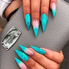 Black And Teal Stiletto Nails The Best Unicorn Nail Art Design Ideas Tutorials Unicorn Nail Art Mermaid Nails Coffin Nails Designs