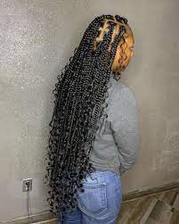 Large Bohemian Box Braids Touchofstyle Houstonbraider Houstonfeedins Houstonb Braided Hairstyles Box Braids Hairstyles For Black Women Braids With Curls