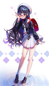 Card Captor Sakura, anime girl, big boobs, long hair, ecchi, curvy, thighs,  thick thigh, blushing, embarrassed, violet hair, white skirt, looking at  viewer, Daidouji Tomoyo, heart hands, violet eyes, fan art, CLAMP,