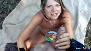 Young Guy Seduces 75yr Old Grandma to Outdoor Fuck Near Beach