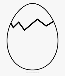 Cracked Egg Coloring Page Huevo Roto Para Colorear Hd Png Download Kindpng