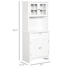 Buffet and hutch kitchen storage cabinet costway / all of our furniture is constructed from the highest quality trees grown in the appalachian forests of pennsylvania and new york—designed to fit your style and budget. Lark Manor Boaz Kitchen Buffet Hutch Wooden Storage Cupboard With Framed Glass Door Drawer And Microwave Space White Reviews Wayfair