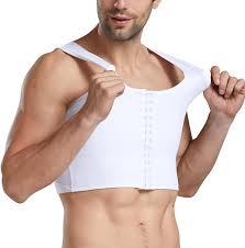 Amazon.com : Mens Compression Corset Vest Workout Fajas para Hombres Back  Support Gynecomastia Shapewear, White : Sports & Outdoors