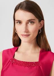 HOBBS Julietta Silk Blend Fit And Flare Dress