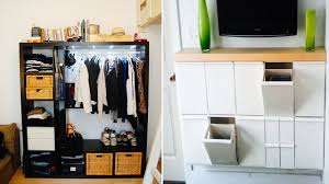 You can create a soft light in your room by mounting lighting inside your pax wardrobe and letting it shine through the frosted glass. 10 Ikea Hack Kallax Clothes Storage Easy Ikea Bedroom Hacks Youtube