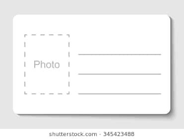 Empty Blank Id Card Vector Illustration Name Tag With Place For Photo Blank Template Of Badge Blank Id Cards Blank Cards Cards