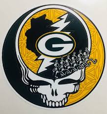 Green Bay Packers Steal Your Face Grateful Dead Sticker 4 Quot Color Vinyl Bumper Sticker Jerry Grateful Dead Sticker Vinyl Bumper Stickers Dead And Company