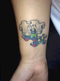 Autism Puzzle Piece Tattoo Black And White Pin On Couple Tattoos