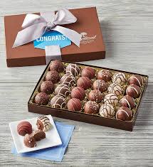Send congratulations gifts and gift baskets to convey your congratulatory wishes for business promotions, retirement, graduation or any occasion from all about gifts & baskets. Congratulations Truffle Gift Box Harry David