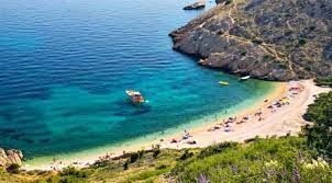 Discover Two Top Island Krk Beaches Great Beach Vela Plaza In Baska And Oprna Beach Near Stara Best Island Vacation Caribbean Islands Vacation Island Travel