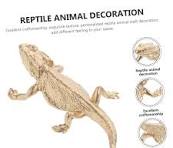 Amazon.com: Zerodeko Metal Lizard Ornament Statue Animal ...