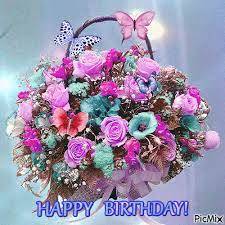 Discover & share this birthday cake gif with everyone you know. Top 10 Beautiful Happy Birthday Quotes Images And Animations Happy Birthday Flower Birthday Wishes Flowers Happy Birthday Bouquet