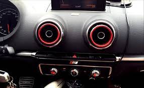 Red 4pcs Interior Air Vent Outlet Cover Trim For Audi A3 8v 2012 2015 Audi A3 8v Outlet Covers Interior Accessories