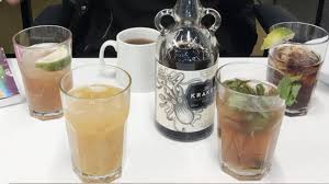 The cocktail recipe comprises of gosling's black seal dark rum and spicy ginger beer. Desk Drinks Kraken Rum 5 Ways Grazia