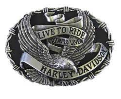 4 inches x 2.5 inches. Harley Davidson Men S Breezer Belt Buckle Live To Ride Hdmbu10449