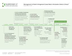 timeline explaining the management of patent infringement