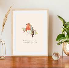 See more ideas about craft room, craft room office, craft room storage. Loved Ones Are Near When Robins Appear Print By Sirocco Design Notonthehighstreet Com
