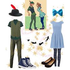 Peter Pan And Wendy Kiss Peter Pan And Wendy Darling Polyvore Clothes Design Casual Cosplay Clothes