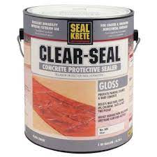 Seal Krete 1 Gal Gloss Clear Seal Concrete Protective Sealer 606001 The Home Depot In 2020 Garage Floor Epoxy Concrete Sealer Concrete