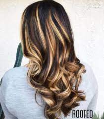 Black Hair With Brown And Blonde Balayage Dark Hair With Highlights Brown Hair With Highlights Hair Highlights