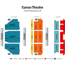 accurate curran theatre seating curran seating chart san