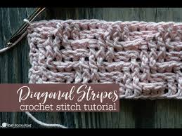 Mark first st with a stitch marker. Diagonal Stripes Crochet Stitch Tutorial Youtube