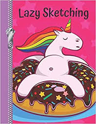 Lazy Sketching Funny Rainbow Unicorn Floating Donuts Sketchbook Drawing Art Book Scribblers Krazed 9781797659411 Books Amazon Ca Little rainbow giraffe chibi kawaii #10408849.