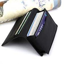 Credit card holder wallets seem to be the missing link between money clips and the traditional bifold wallets. Men Black Leather Credit Card Id Business Cards Holder Wallet Case Expandable Black Card Holders Buy At A Low Prices On Joom E Commerce Platform