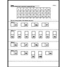 You can also use the cards to level this activity based on your students for 1 more or less on a hundreds chart or 10 more or less o. First Grade Hundreds Chart Worksheets To Master Counting To 100 Edhelper Com