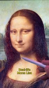 ‏The Mona Lisa in real life #monalisa #tiktokart #leonardodavinci