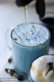 Blue Butterfly Pea Flower Tea Latte Mermaid Latte Blue Milk Recipe Tea Latte Butterfly Pea Flower Tea
