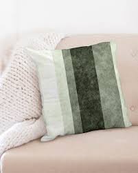 Sage Stripes Throw Pillow Cover Decorative Dark Green Etsy Stripe Throw Pillow Throw Pillows Pillows