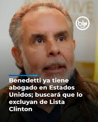 El ministro del interior, Armando Benedetti, anunció por medio de su cuenta  de X que ya tiene abogado en EEUU. Todos los detalles en el primer  comentario👇🏻