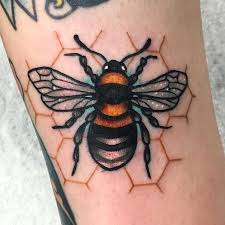 Traditional Bee Tattoo Design For Sleeve Bee Tattoo Tattoos Bee Tattoo Meaning