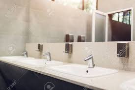 modern interior design in public toilet