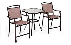 Mainstays Sand Dune 3 Piece Outdoor High Bistro Set Seats 2 In 2020 Outdoor Furniture Sets Patio Furnishings Patio Furniture Sets