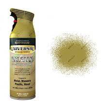 Rust Oleum Pure Gold Metallic Universal Spray Paint 400ml Sprayster