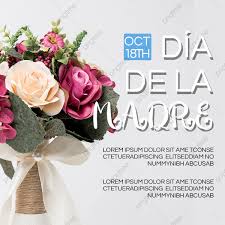 Argentina (tercer domingo de octubre): Dia De La Madre Simple Argentina Mothers Day Social Media Template With Flowers Template Download On Pngtree