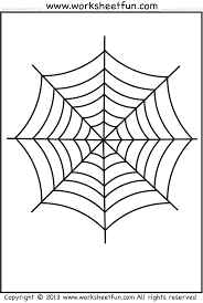Spider Web Tracing And Coloring 2 Halloween Worksheets Halloween Worksheets Halloween Worksheets Free Halloween Preschool
